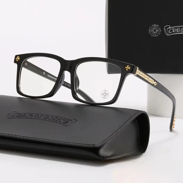 Chrome Square-Frame Glasses