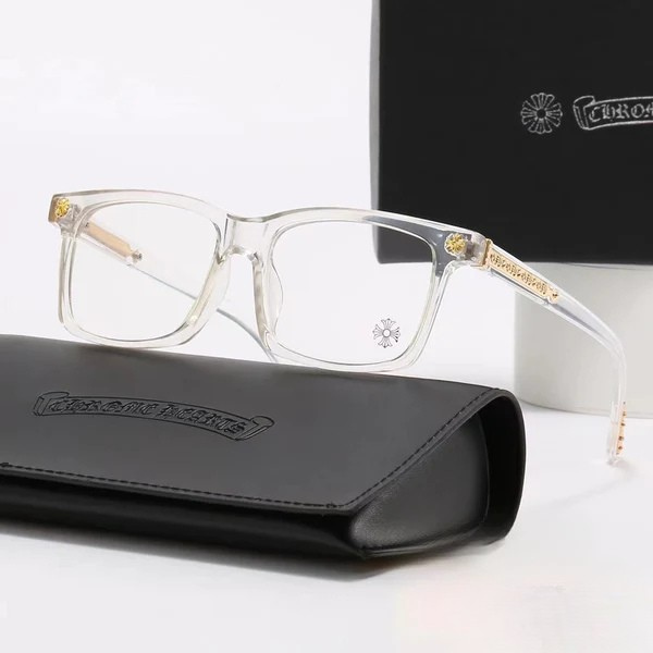 Chrome Square-Frame Glasses