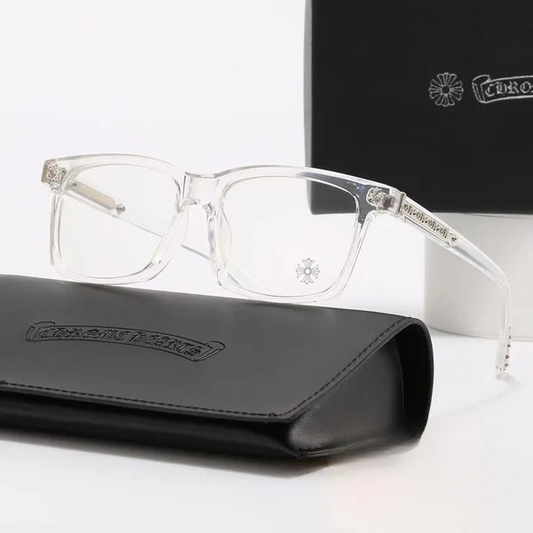 Chrome Square-Frame Glasses